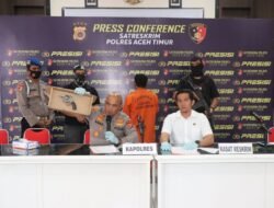 Polres Aceh Timur Amankan Senjata Api dari Pelaku Pengancaman
