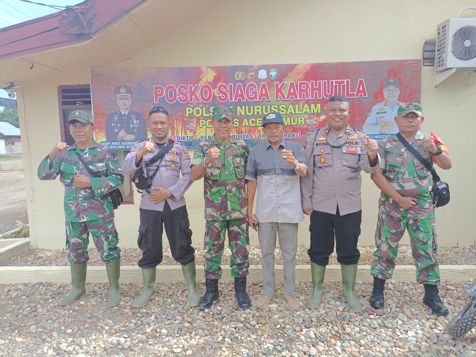 Giat Patroli Karhutla TNI -Polri Demi Terwujudnya Sinergitas Dan Solidaritas di Wilayah Hukum Polsek Nurussalam