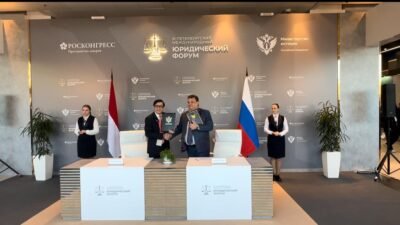 Indonesia Dan Rusia Menandatangani Memorandum Of Understanding (Nota Kesepahaman) Kerjasama di Bidang Hukum