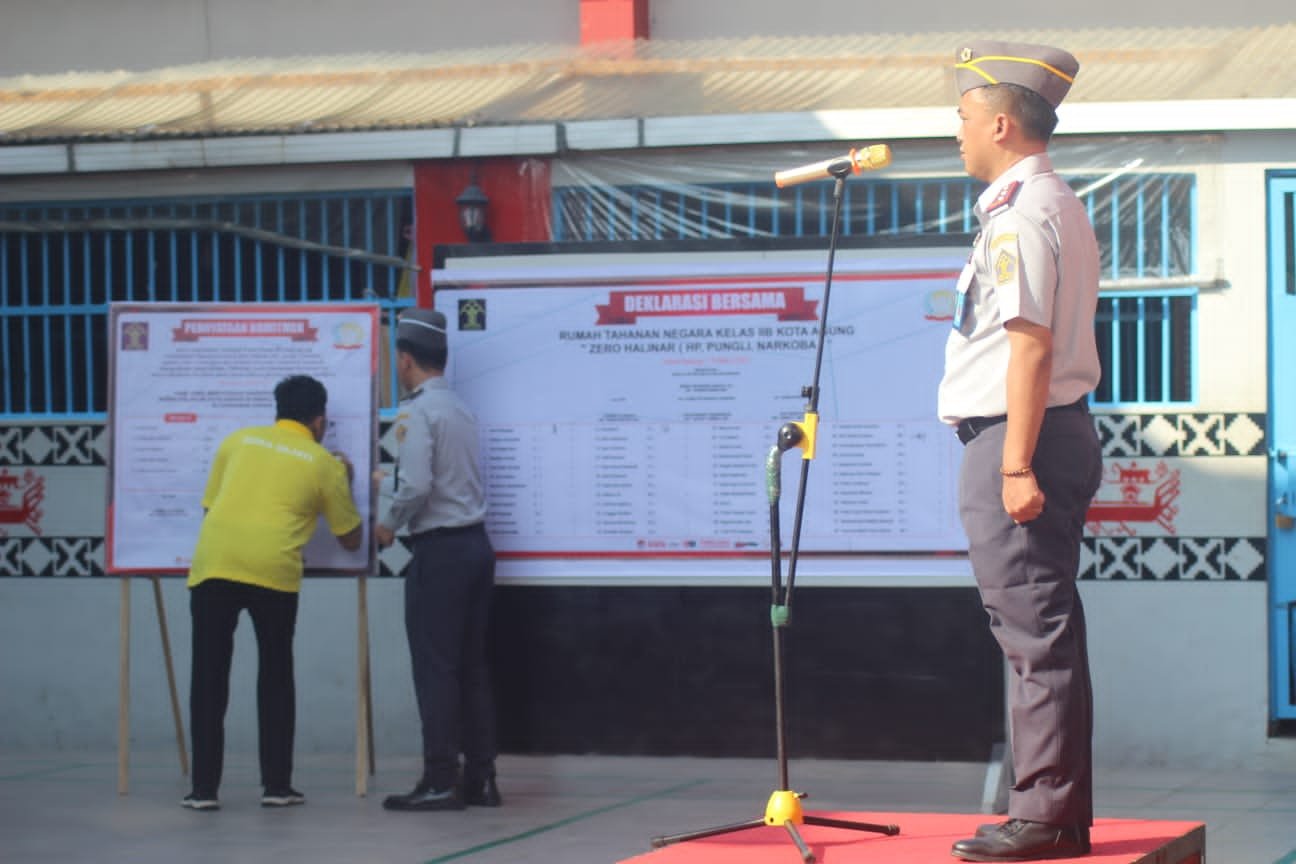 Rutan Kota Agung Deklarasikan Komitmen Zero Halinar