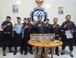 Wujud Komitmen ZERO HALINAR, Kalapas Kotaagung Dan Jajaran Satopspatnal Gelar Razia Kamar Hunian WBP di Malam Hari