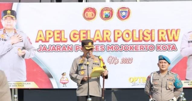 Polresta Mojokerto Perkuat Kamtibmas Dengan Menugaskan Ratusan Polisi Hingga Tingkat RW