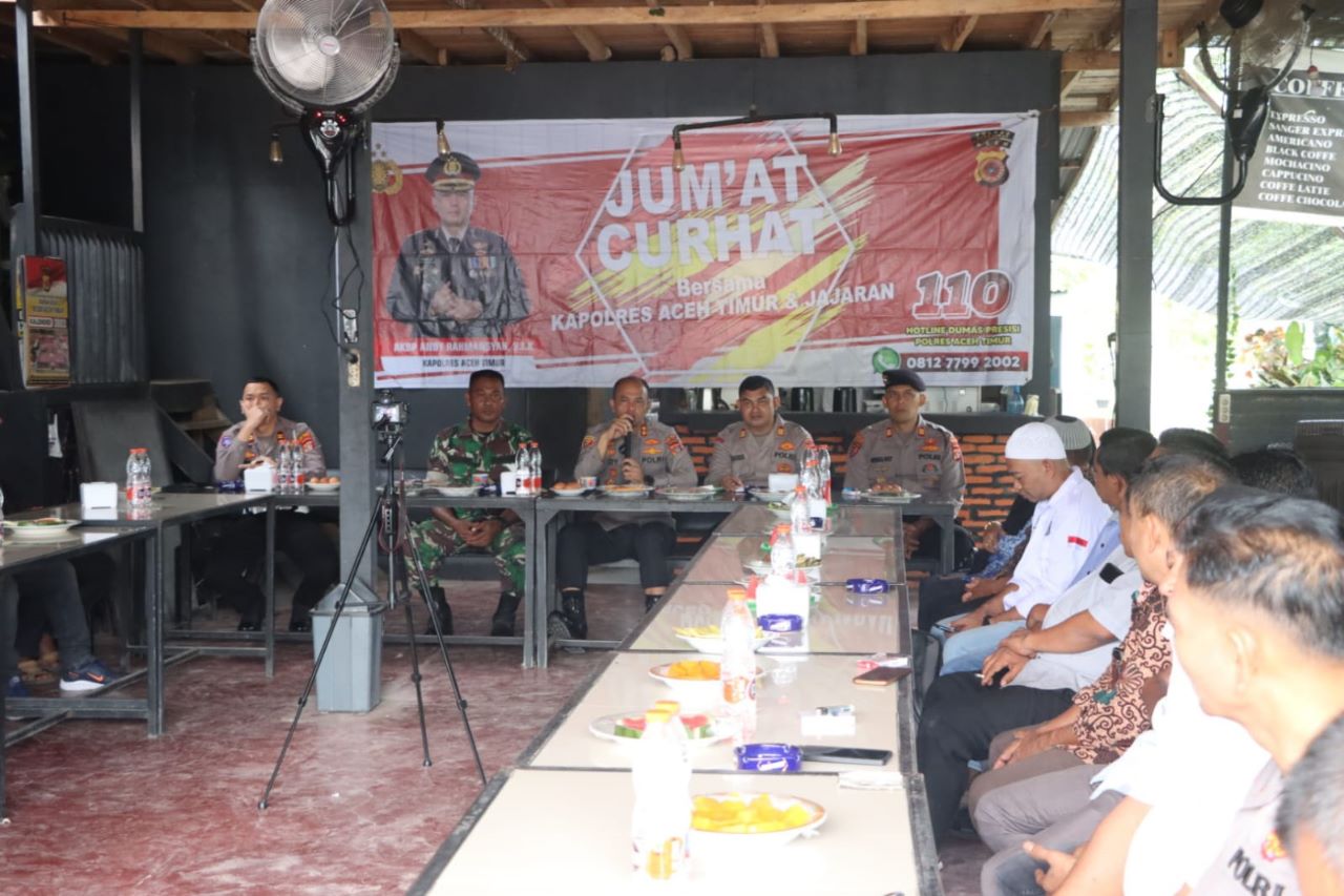 Jum’at Curhat di Darul Aman, Ini Harapan Tokoh Masyarakat Kepada Kapolres Aceh Timur
