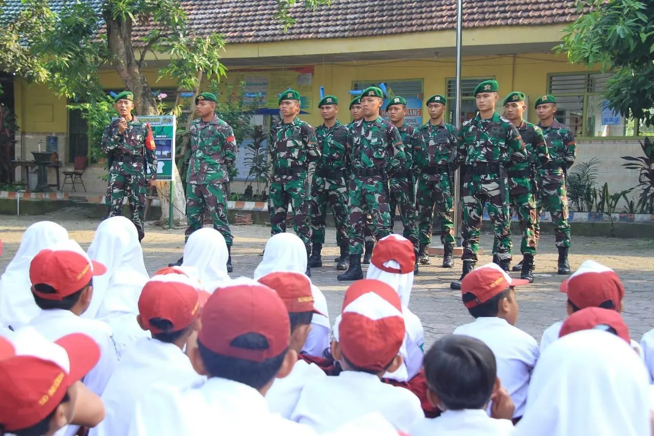 Satgas TMMD 116 Mojokerto Ajarkan Wasbang Siswa SDN Randuharjo 2