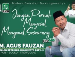 Mohon Doa dan Dukungannya, M. Agus Fauzan Caleg DPRD Kabupaten Mojokerto Dapil 3
