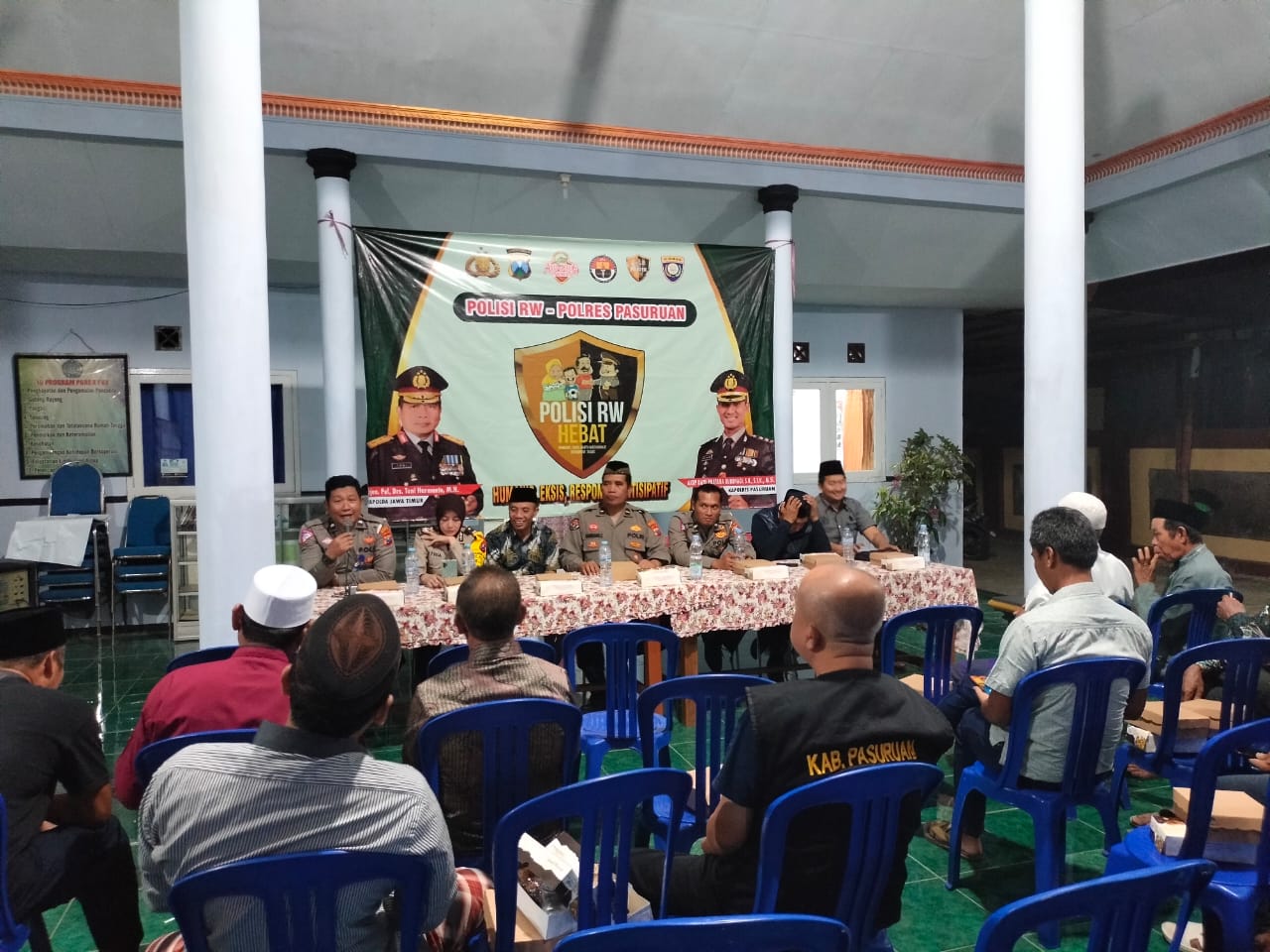 Polisi RW Polres Pasuruan Gelar Silaturahmi Bersama Ketua RW Se-Kelurahan Kejayan