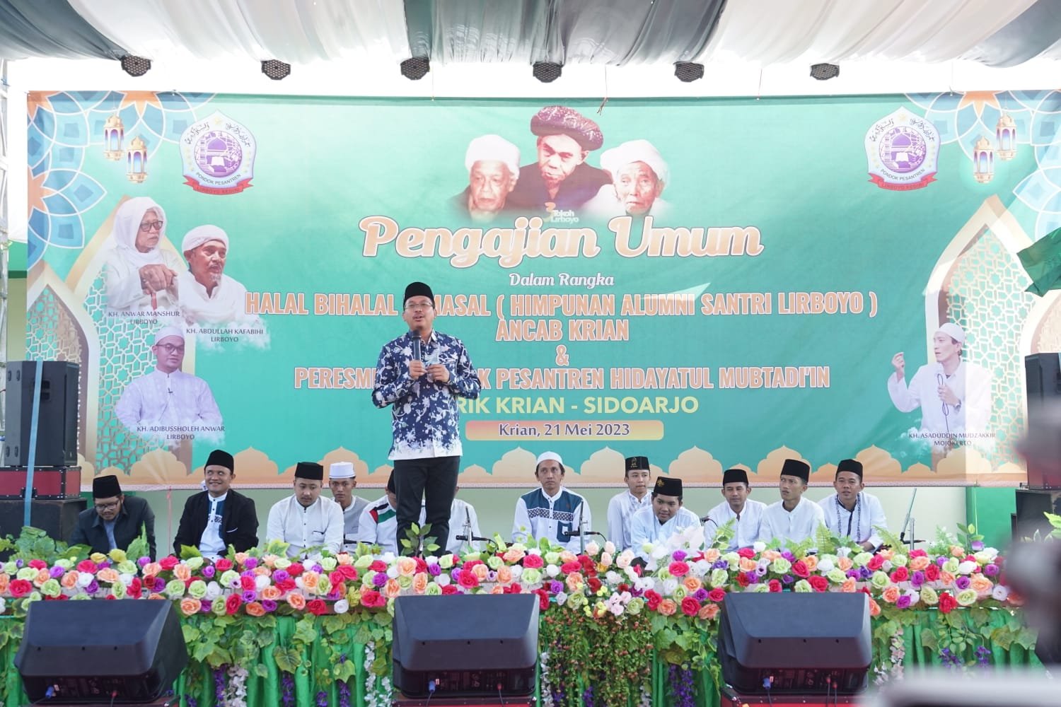Gus Muhdlor Resmikan Ponpes Hidayatul Mubtadi'in Terik Krian