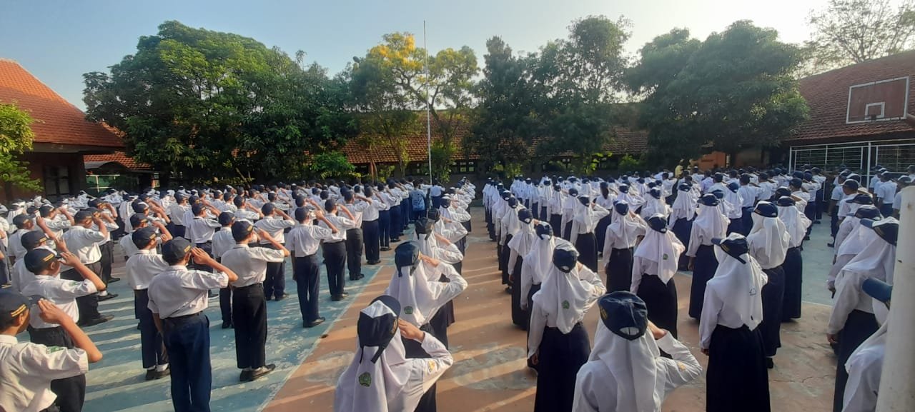 Koramil 0815/19 Magersari Berikan Edukasi Wasbang Siswa-Siswi SMPN 9 Mojokerto
