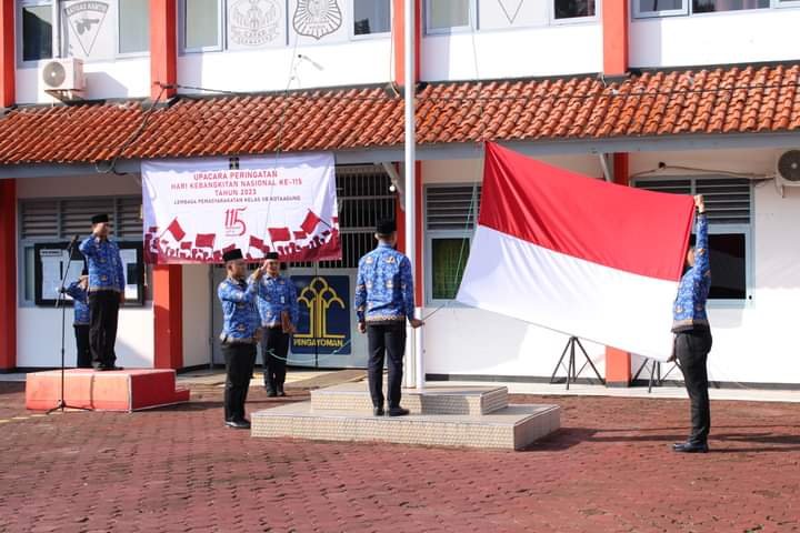 Peringati Hari Kebangkitan Nasional Ke -115,Lapas Kotaagung Gelar Pengibaran Bendera