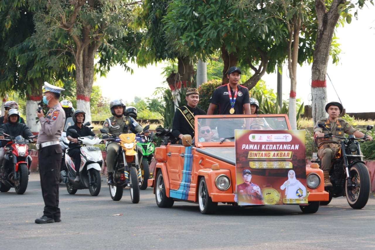 Kapolresta Mojokerto Dukung dan Kawal Bintang Peraih Emas Seagame Asal Mojokerto Ingin Jadi Polisi