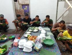 Rasa Syukur, Warga Undang Satgas TMMD 116 Kodim 0815/Mojokerto Kenduri