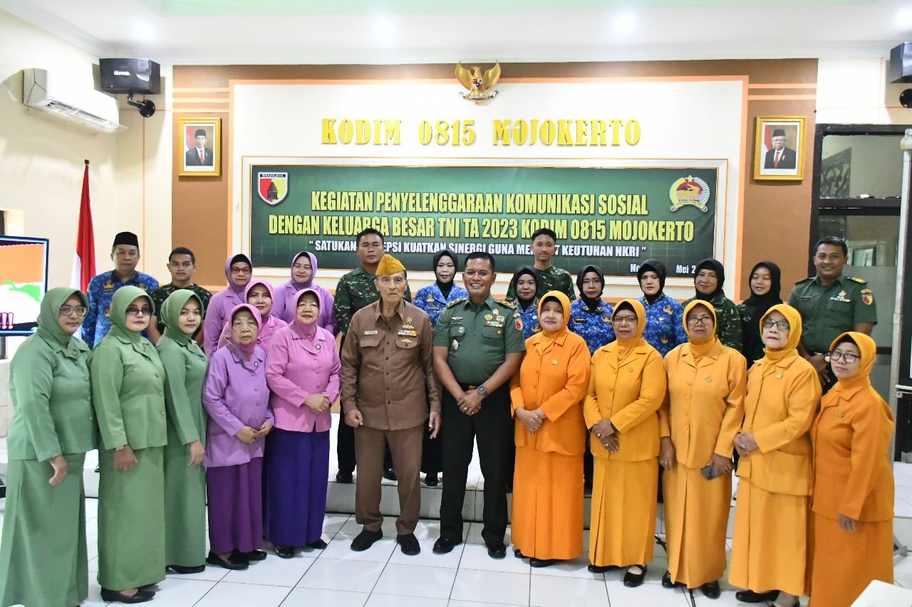 Satukan Persepsi Kawal NKRI Tetap Utuh, Kodim 0815/Mojokerto Gelar Komsos Bareng KBT