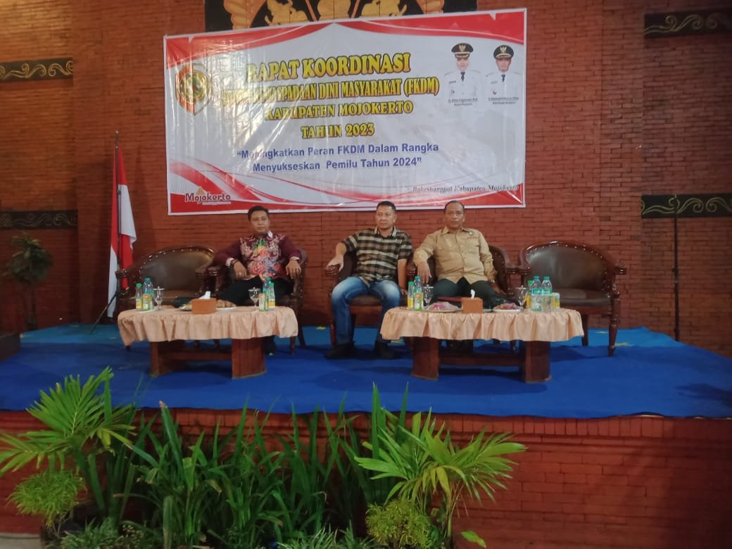 Sukseskan Pesta Demokrasi, Bakesbangpol dan FKDM Kabupaten Mojokerto Bersinergi