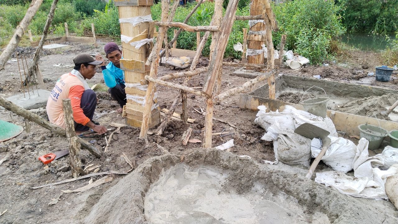 Pemdes Telang Rejo Rampungkan Kegiatan Fisik Pembangunan pasar desa Melalui Dana Desa 2023