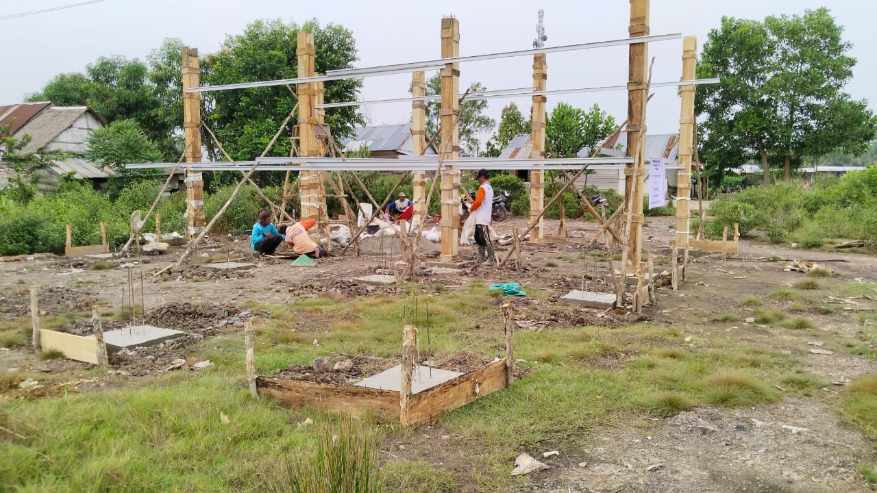 Pemdes Telang Rejo Rampungkan Kegiatan Fisik Pembangunan pasar desa Melalui Dana Desa 2023