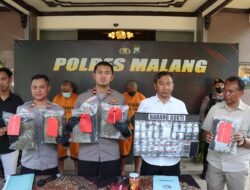 Polres Malang Amankan Dua Tersangka Pengedar Narkoba 6,5 Kg Ganja Berhasil Disita