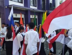 Viral 1. 211 Mahasiswa UNITRI Kirab Benderah Merah Putih Terpanjang