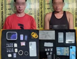 Polres Lumajang Amankan  Dua Tersangka Pengedar Sabu