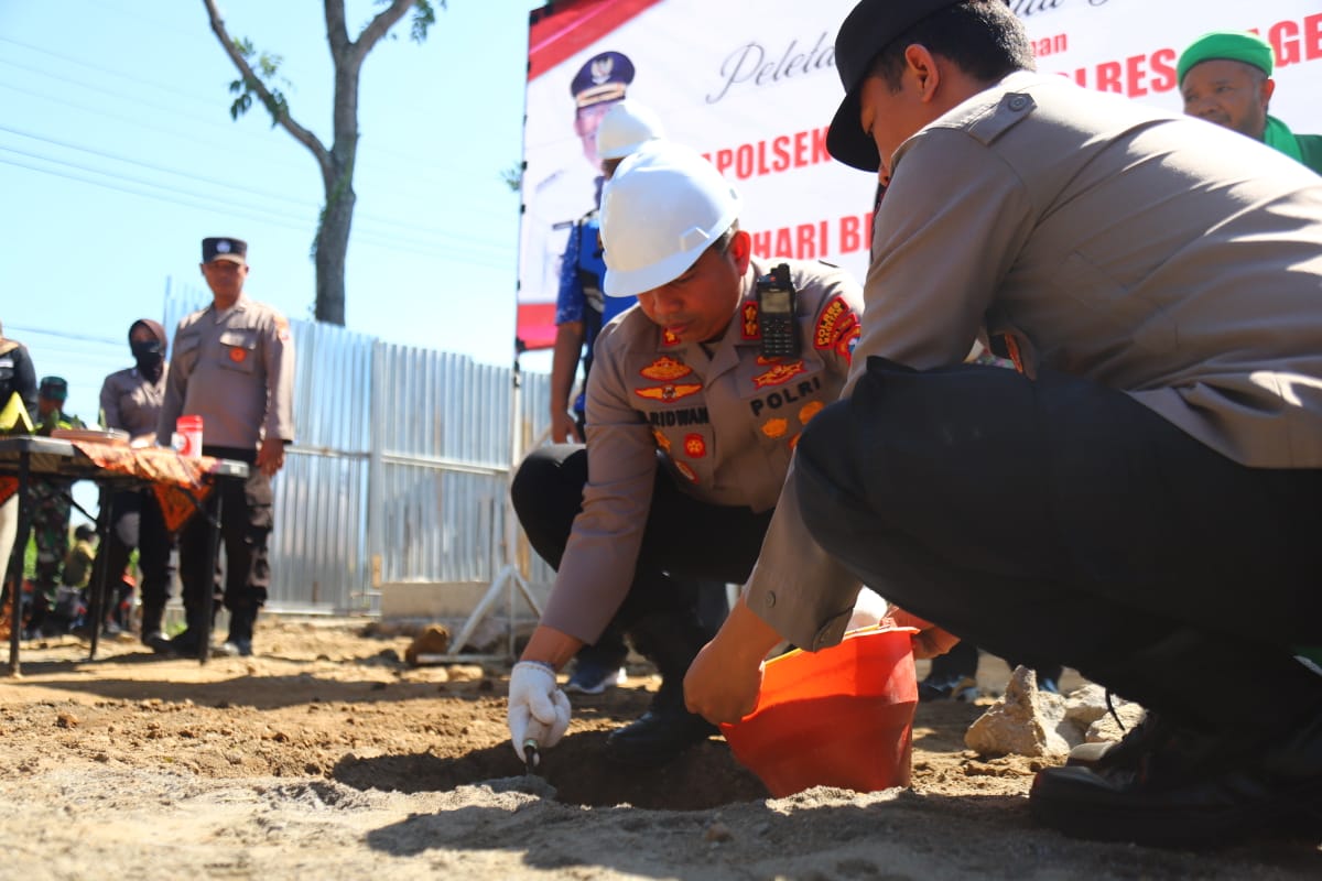 Polres Magetan Terima Kado Pembangunan Mapolsek Panekan di Hari Bhayangkara Ke 77