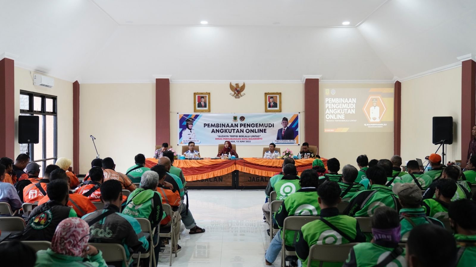 Kuatkan Sinergi, Pemkot Gelar Kegiatan Pembinaan Pengemudi Ojol Se-Kota Mojokerto