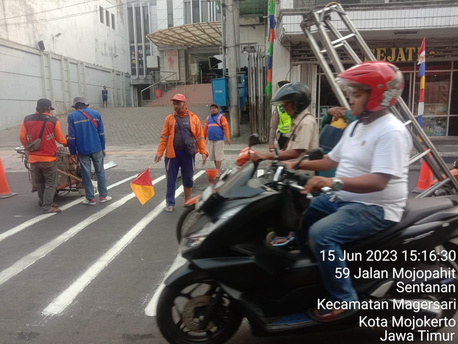 Polresta Mojokerto Pasang Speed Trap Antisipasi Balap Liar di Tengah Kota