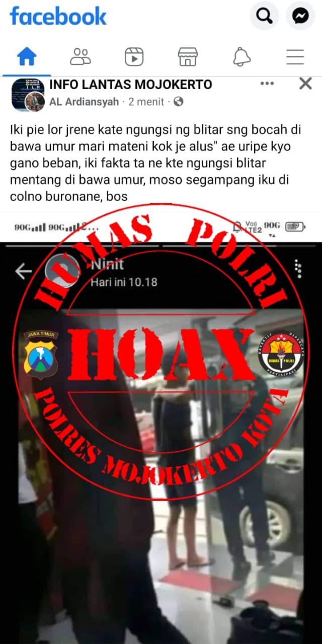 HOAX !!! Pelaku Pembunuhan Dibebaskan Polresta Mojokerto