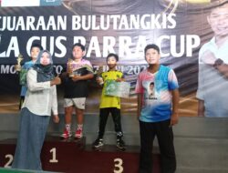 550 Atlet Jatim Ikuti Turnamen Bulutangkis Piala Gus Barra Cup di Mojokerto