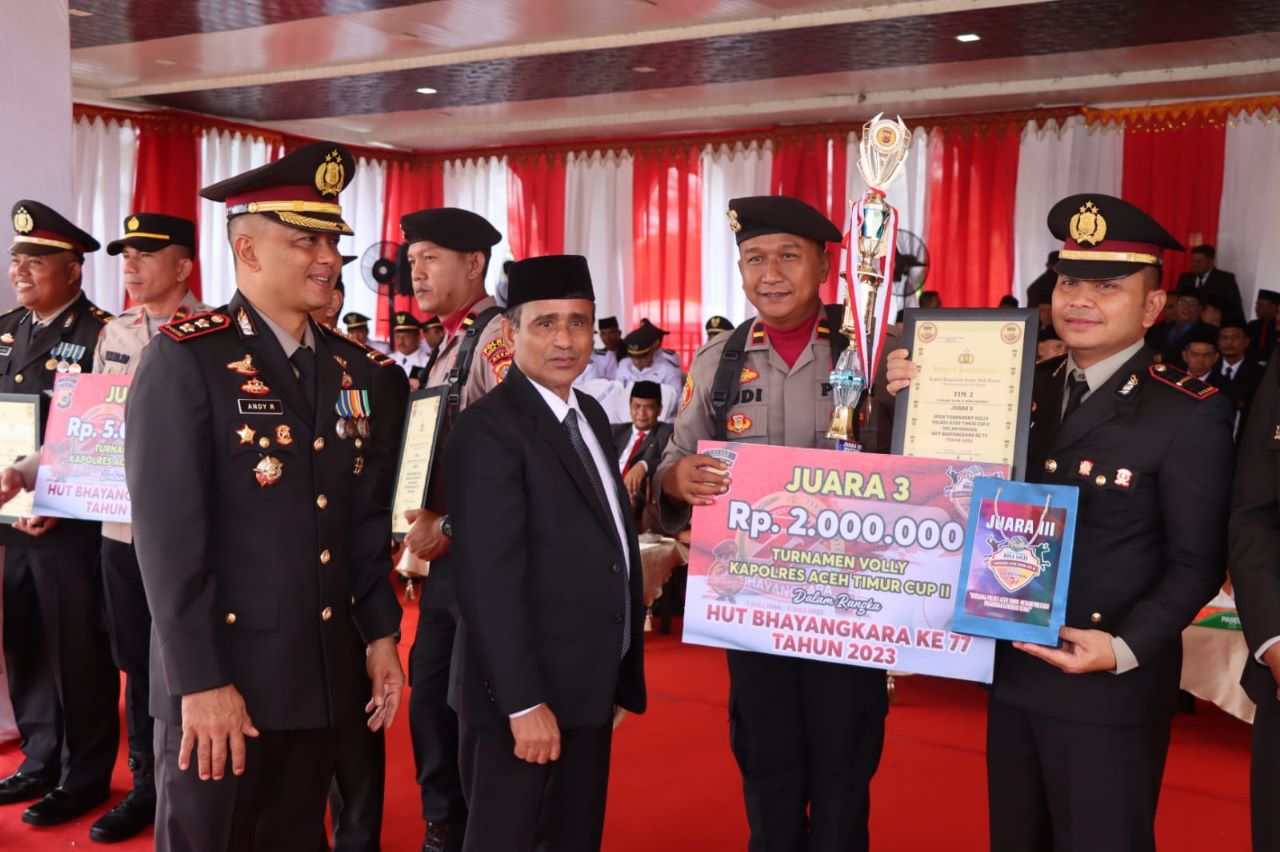 Polres Aceh Timur Gelar Upacara dan Syukuran Peringati Hari Bhayangkara Ke-77