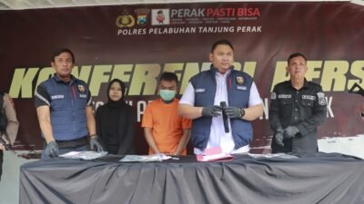 Polres Pelabuhan Tanjung Perak Amankan Tersangka Penusukan Adik Kandung
