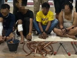 Polres Gresik Berhasil Amankan Tersangka Komplotan Pencuri Kabel PLN