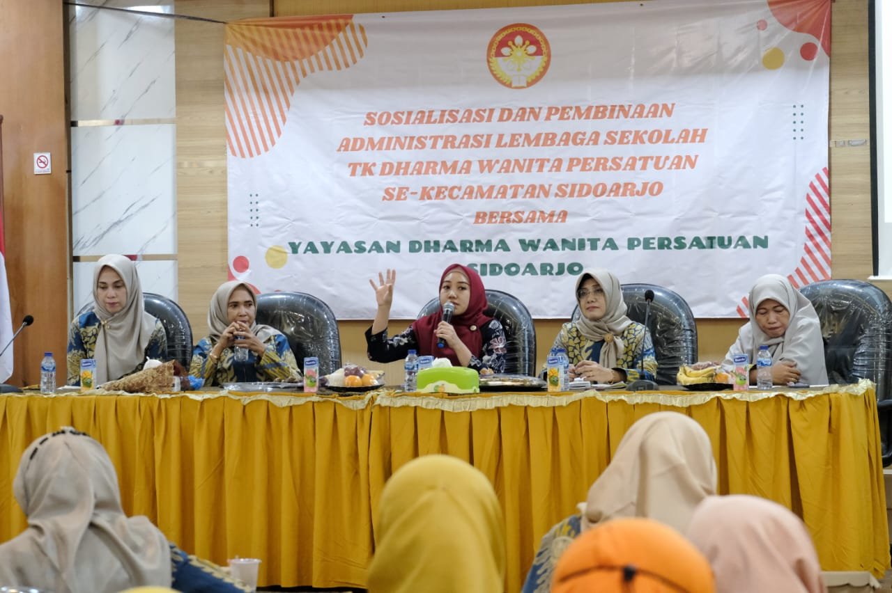 Yayasan DWP Kabupaten Sidoarjo Gelar Sosialisasi dan Pembinaan Administrasi Lembaga Sekolah TK DWP