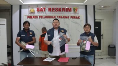 Polres Tanjung Perak Berhasil Amankan Dua Residivis Pencuri Kabel Gardu PLN Induk
