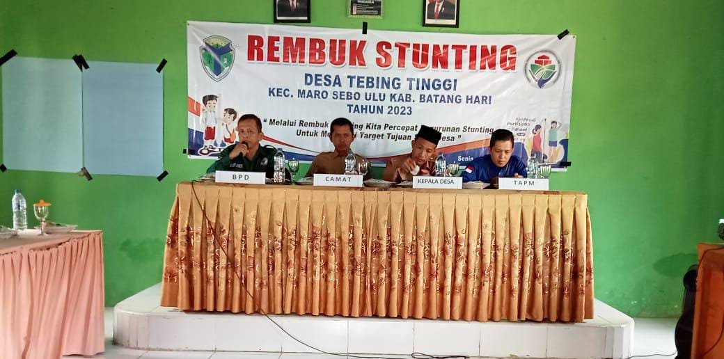 Marzani Kasi PMD Hadiri Rembuk Stunting Desa Tebing Tinggi Tahun 2023