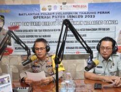 Bersama Media Polres Tanjungperak  Sosialisasikan Operasi Patuh Semeru 2023 Cegah Fatalitas Lakalantas