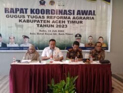Sekda Aceh Timur Buka Rakor Gugus Tugas Reforma Agraria