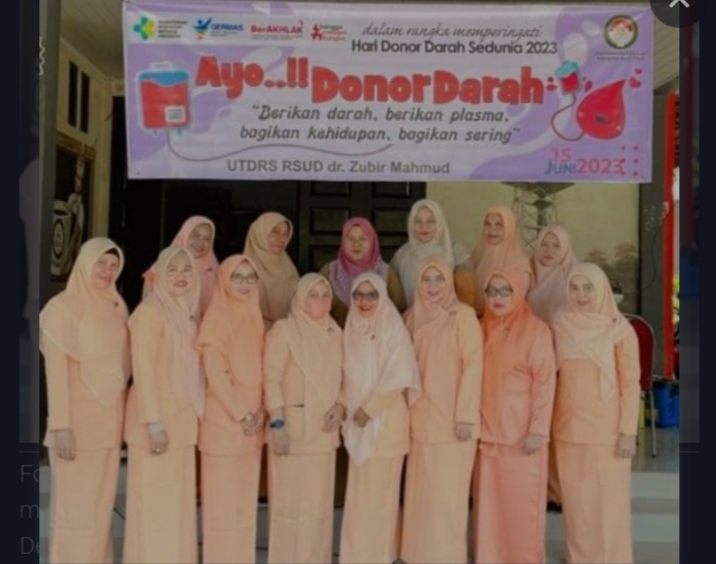 Peringati Hari Donor Darah Sedunia, Dharmawanita Aceh Timur Gelar Donor Darah