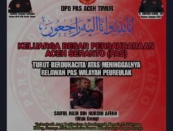 Relawan PAS Kabupaten Aceh Timur Berduka