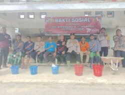 Peduli lingkungan  Bakti Sosial  Polsek Nurussalam di desa bagok dua kec Nurussalam kab aceh Timur