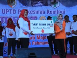 Cegah Calon Ibu Alami Anemia Kronis, Pemkab Mojokerto Gelar Minum TTD Di SMP Negeri 2 Kemlagi