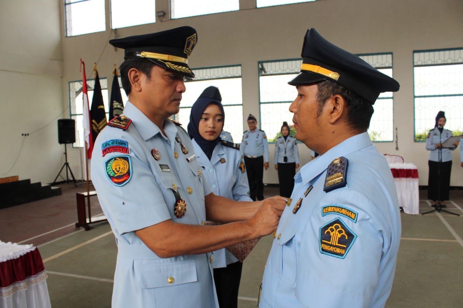 Kalapas Lantik dan Sumpah Pejabat Eselon V Sekaligus Pisah Sambut Pejabat Lapas Kotaagung