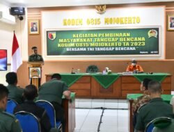 Kodim 0815/Mojokerto Bareng BPBD Sosialisasikan Tanggap Bencana