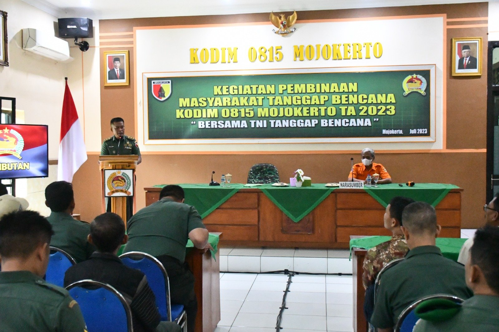 Kodim 0815/Mojokerto Bareng BPBD Sosialisasikan Tanggap Bencana