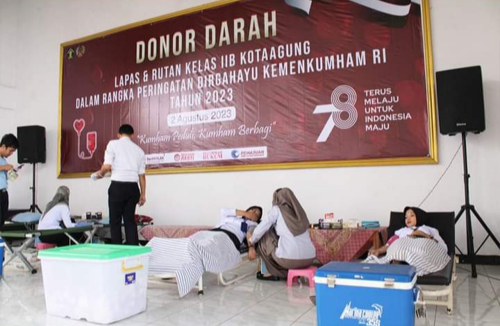 Peringatan HDKD Ke 78 Kemenkumham Lapas Kotaagung Gelar PORSENAP Dan Bakti Sosial Donor Darah