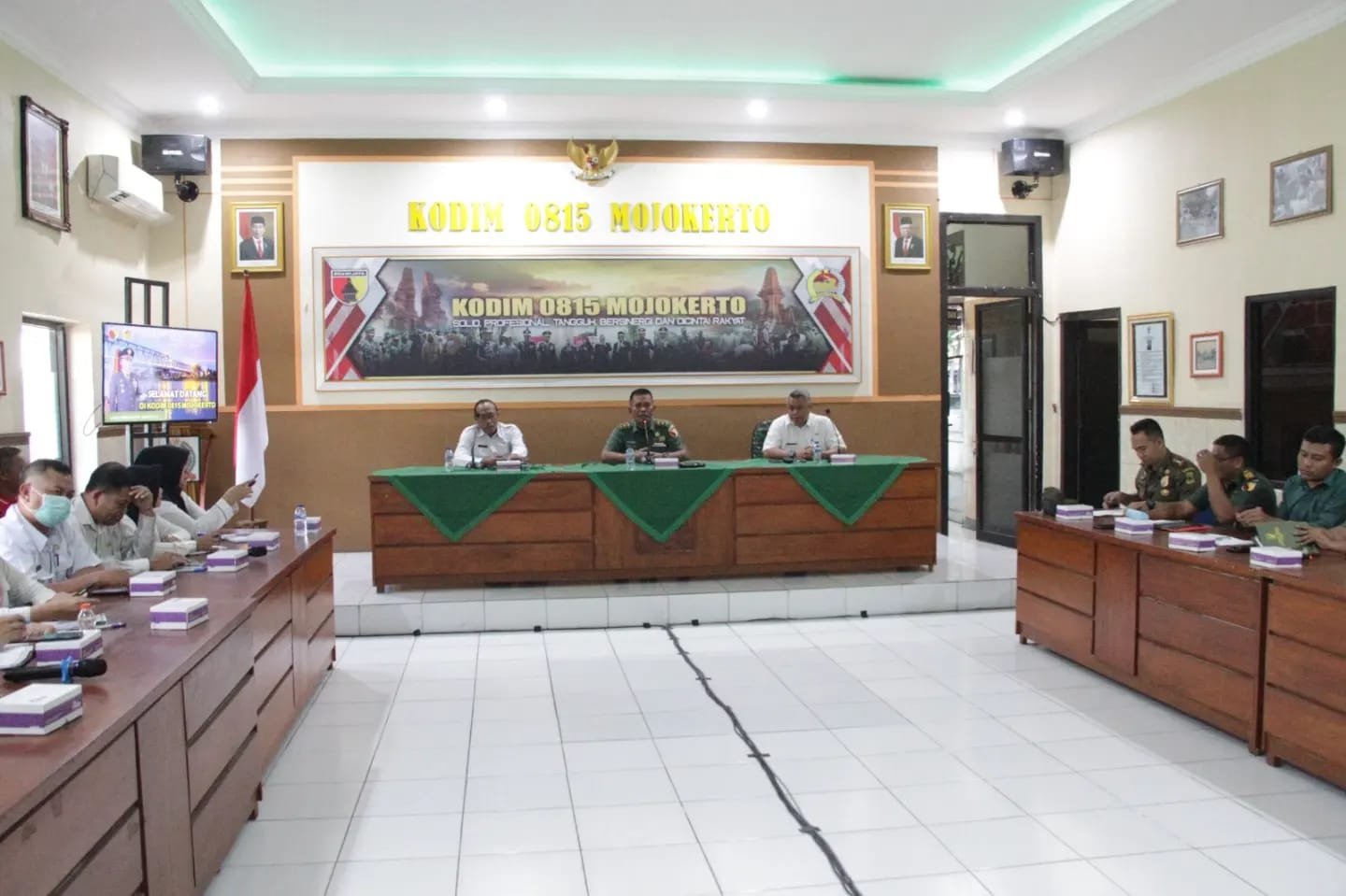 Persiapan Upacara HUT Ke-78 Kemerdekaan RI Tahun 2023, Kodim 0815/Mojokerto Bareng Polres & Pemda Gelar Rakor Bersama