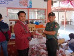 Koramil 0815/01 Pralon Bareng OPD Monitoring Distribusi Pangan Bagi Ratusan KRS
