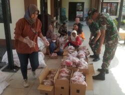 Koramil 0815/06 Kemlagi Dampingi Dinsos Distribusi Bantuan Pangan CPP