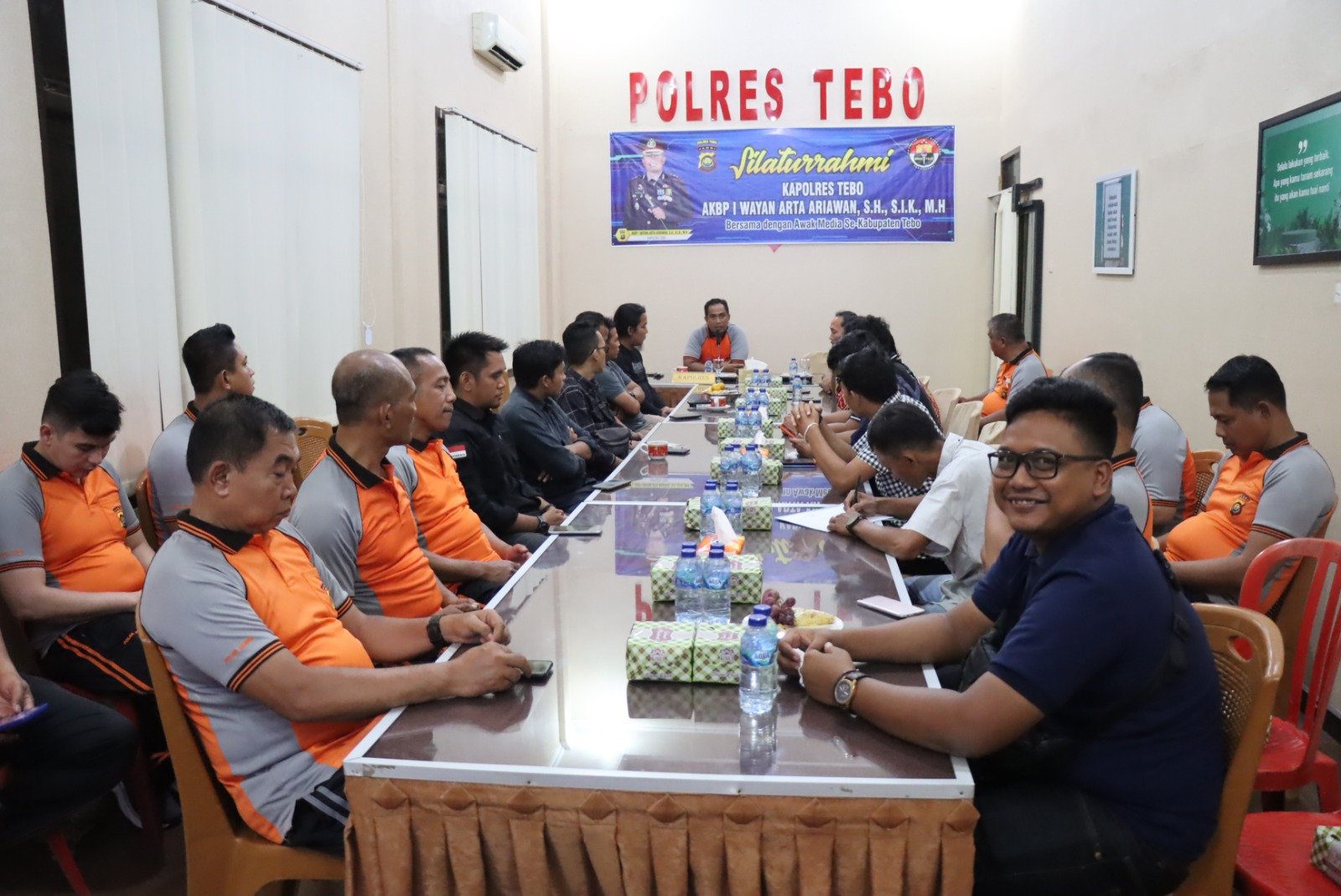 Jalin Komunikasi dan Silaturahmi Bersama Insan Pers, Kapolres Tebo Gelar Coffee Morning