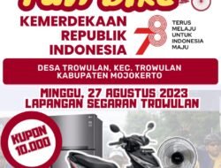 Ayo Ikuti Funbike Kemerdekaan RI Ke-78 di Lapangan Segaran Trowulan Mojokerto