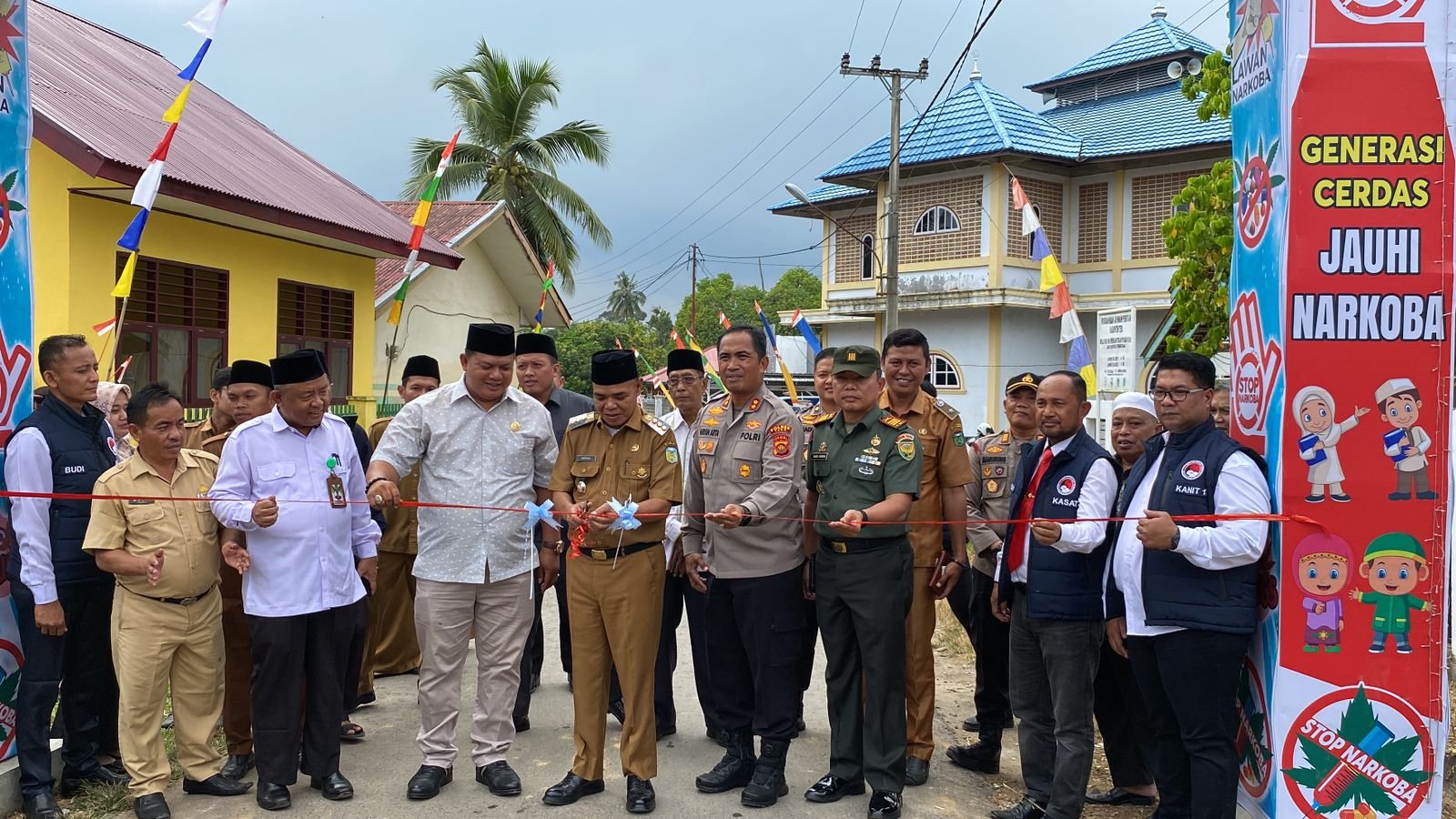 Peduli Akan Maraknya Bahaya Narkotika, Polres Tebo Launching Kampung Bebas Narkoba