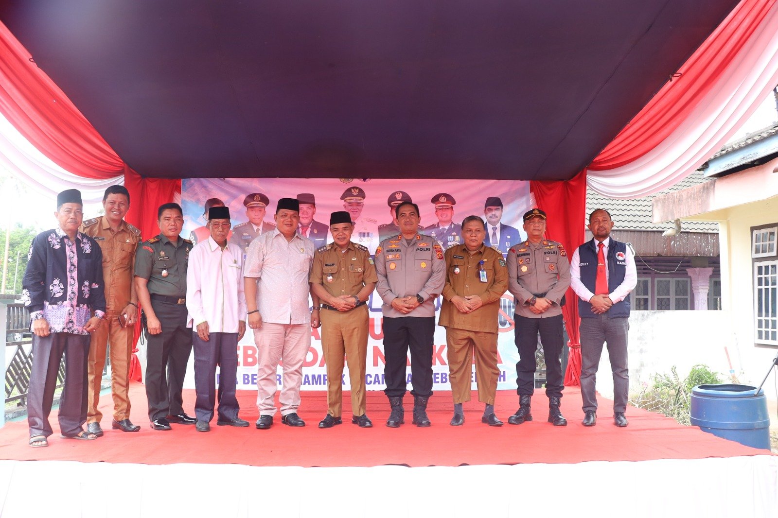 Peduli Akan Maraknya Bahaya Narkotika, Polres Tebo Launching Kampung Bebas Narkoba